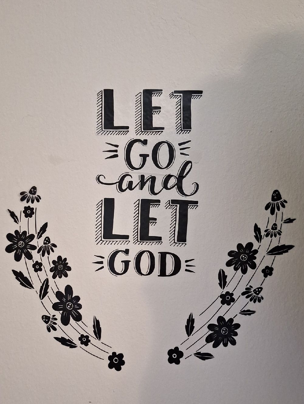 Let Go and Let God Wall Decal Decoration